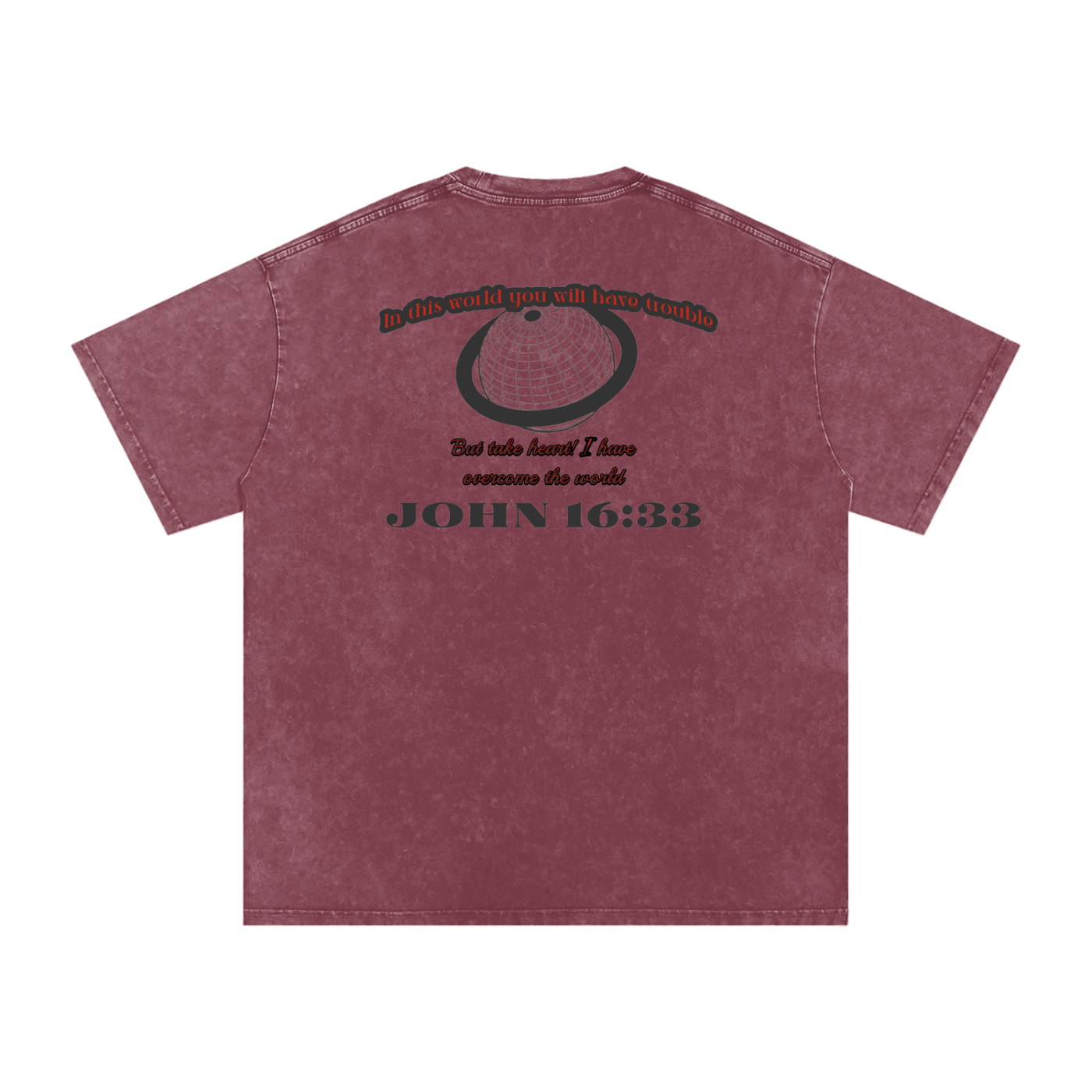 Take Heart! Black Globe (Acid Wash T-Shirt)