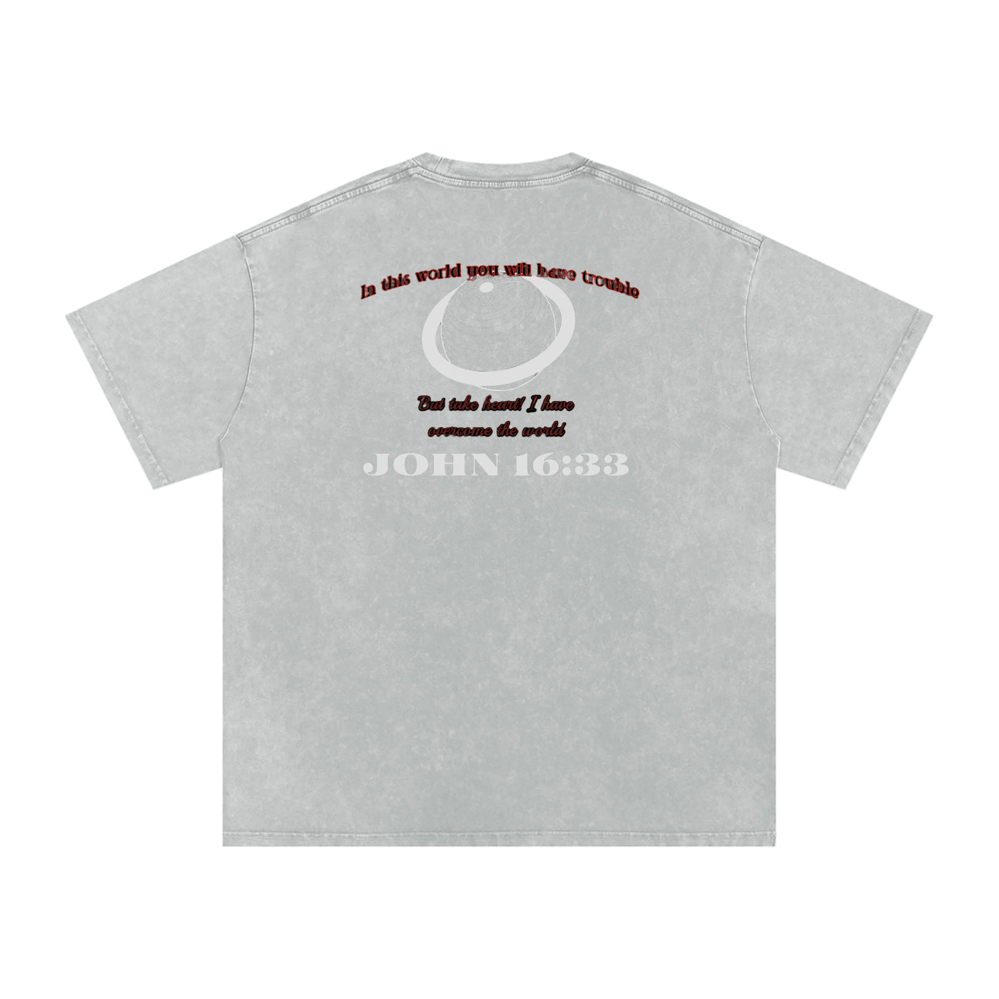 Take Heart! T-Shirt - White Globe (Acid Wash)