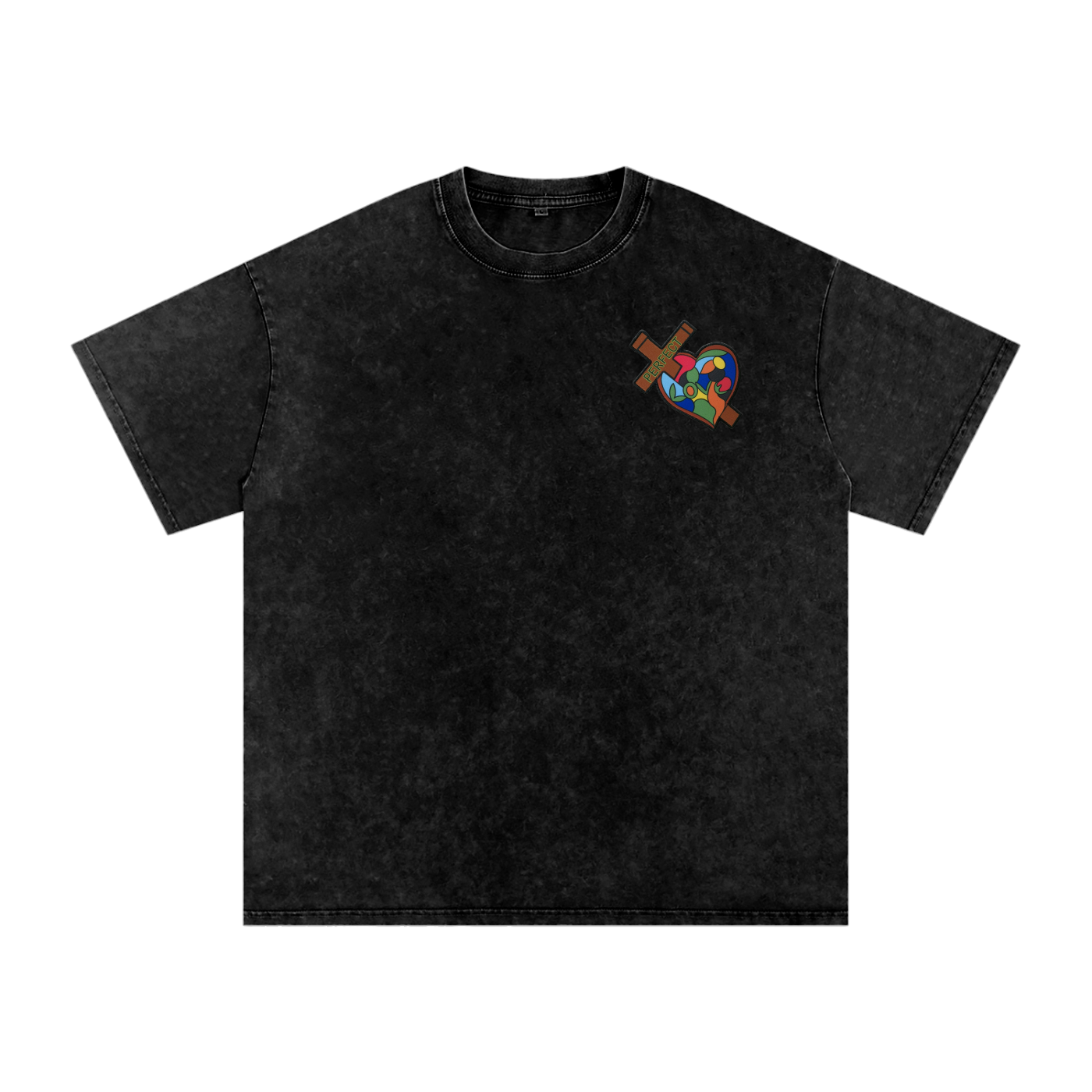 Take Heart! T-Shirt - White Globe (Acid Wash)