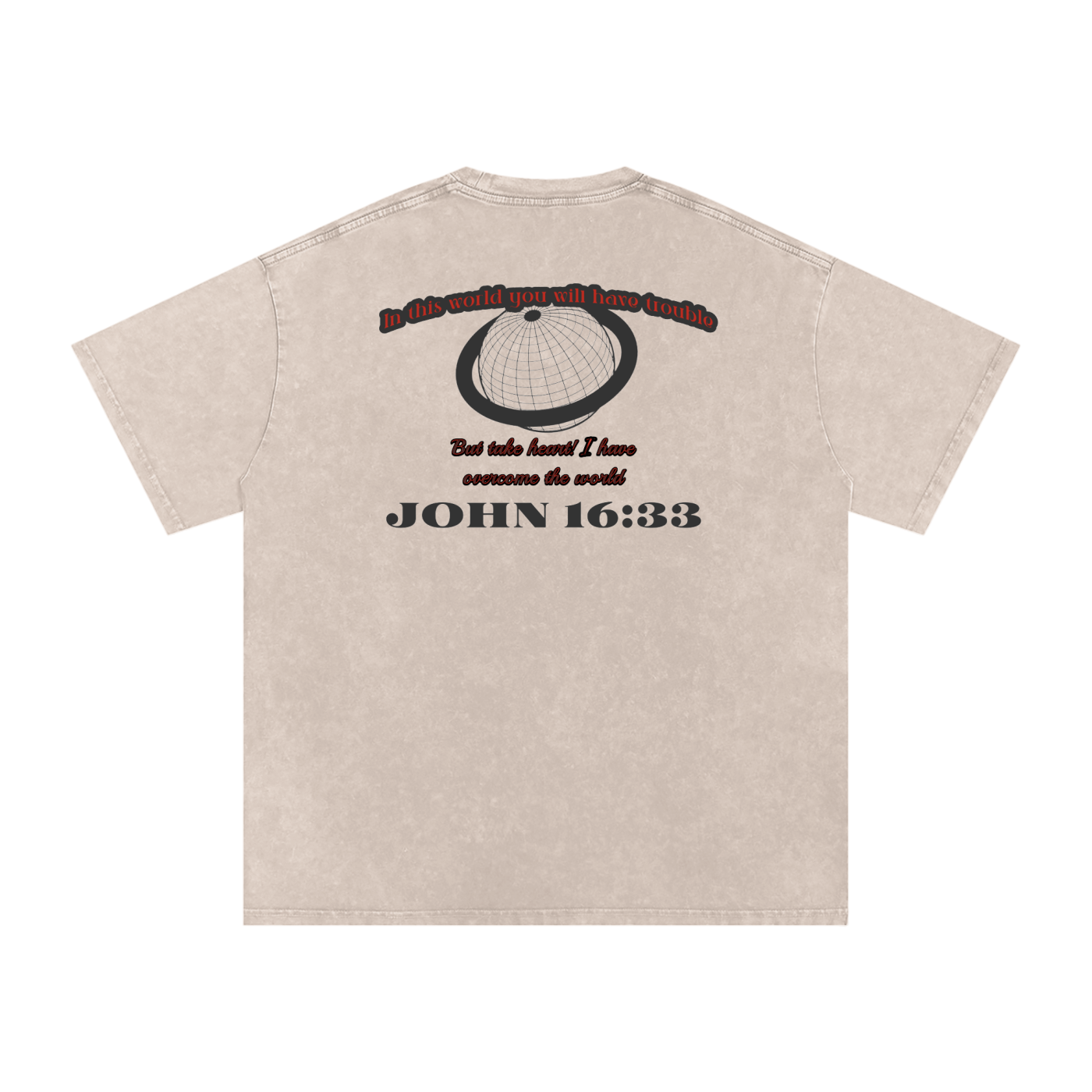 Take Heart! Black Globe (Acid Wash T-Shirt)