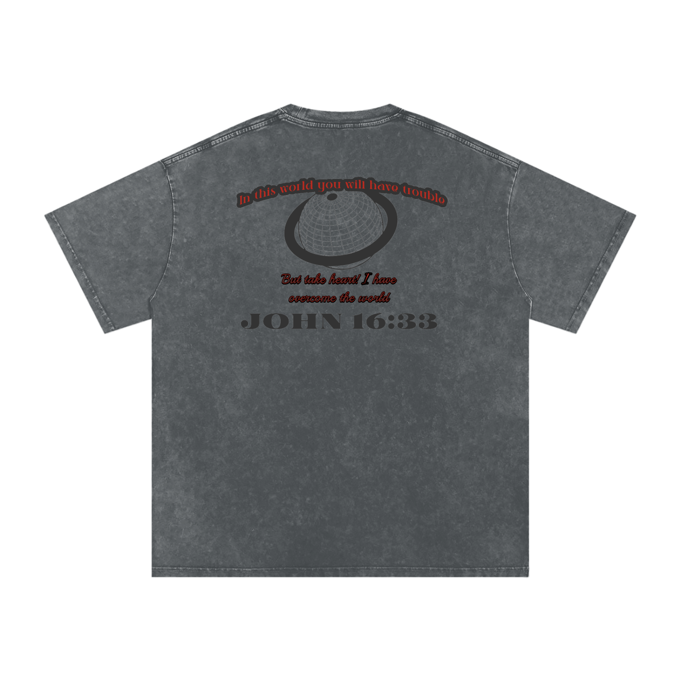Take Heart! Black Globe (Acid Wash T-Shirt)