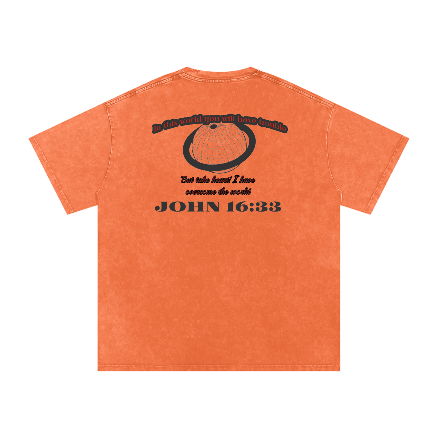 Take Heart! Black Globe (Acid Wash T-Shirt)