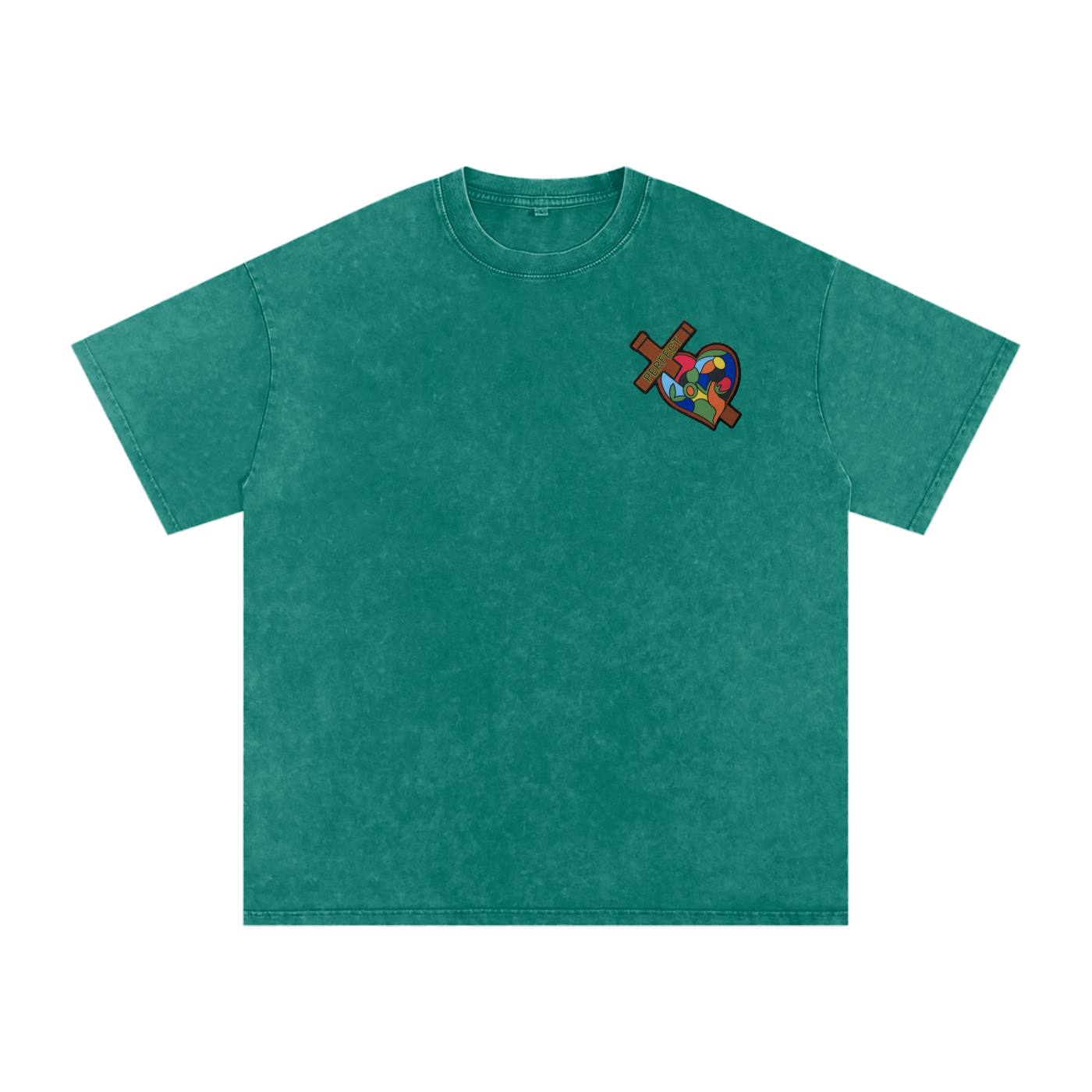 Take Heart! T-Shirt - White Globe (Acid Wash)