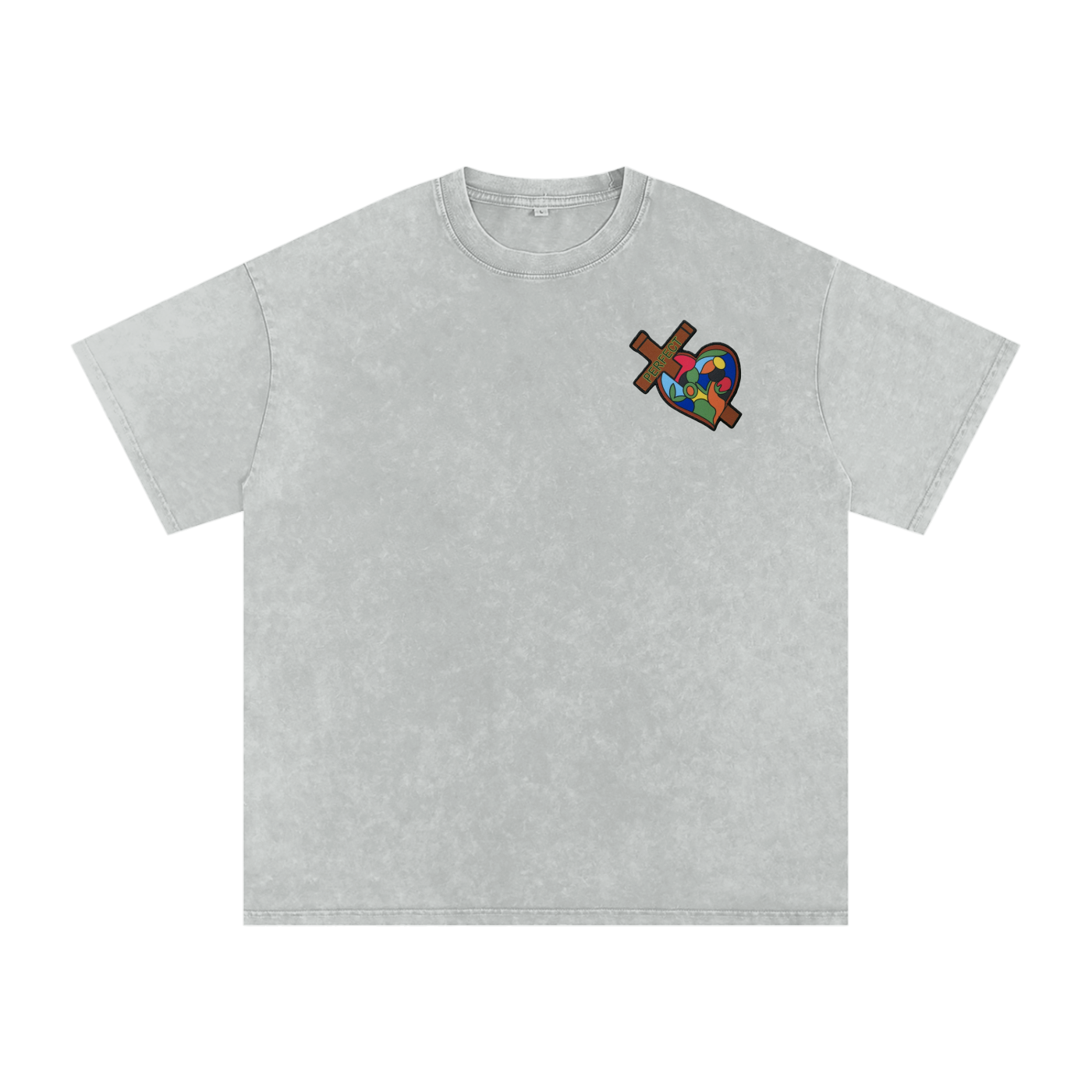 Take Heart! T-Shirt - White Globe (Acid Wash)