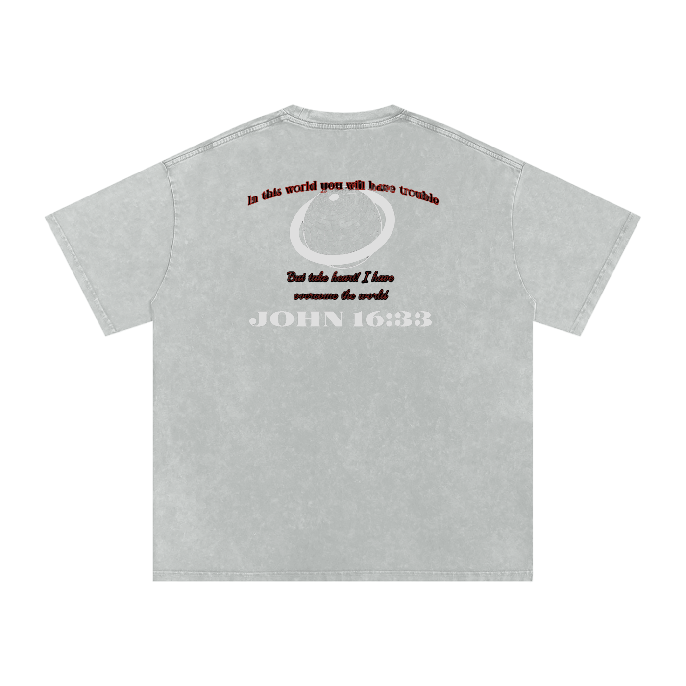 Take Heart! T-Shirt - White Globe (Acid Wash)