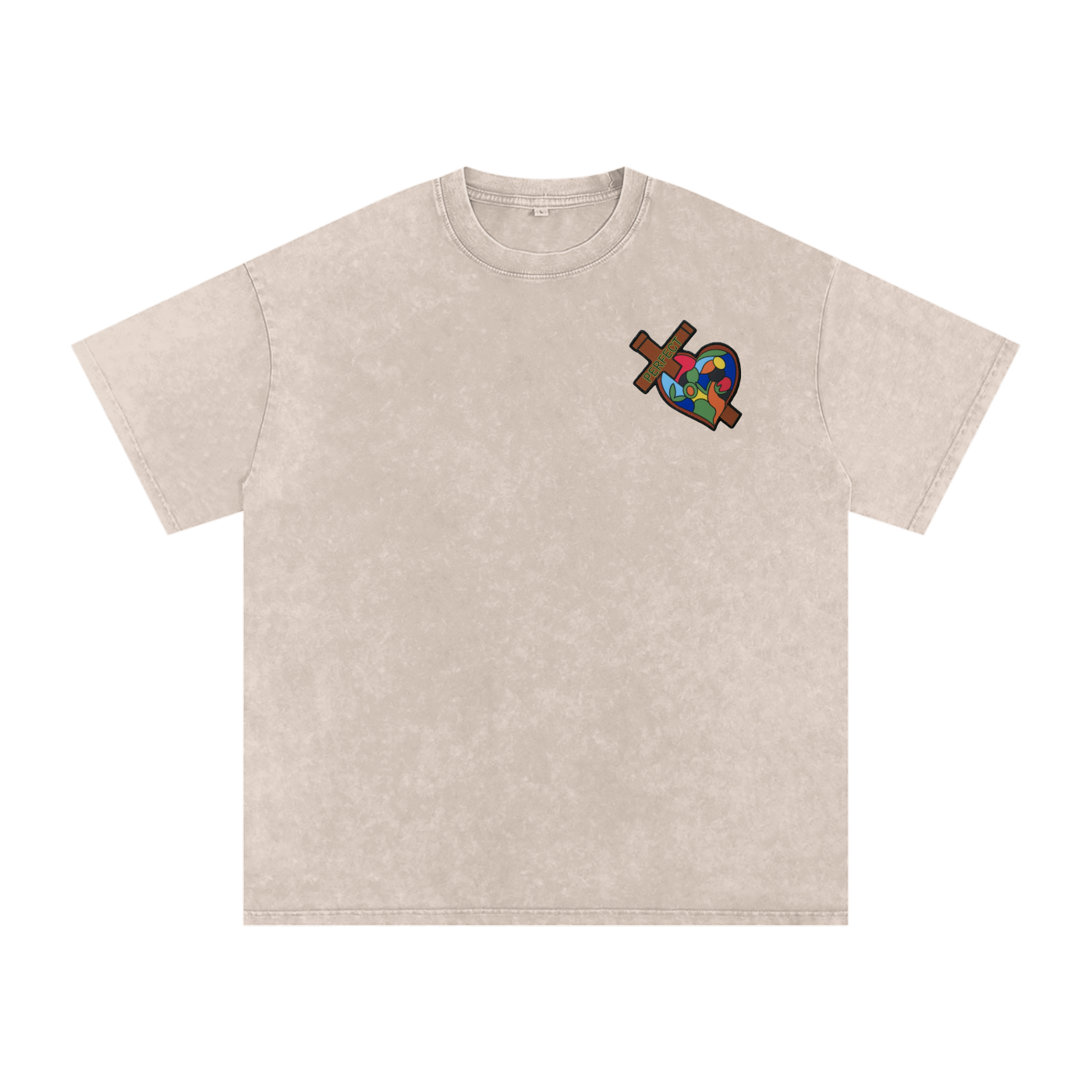 Take Heart! T-Shirt - White Globe (Acid Wash)