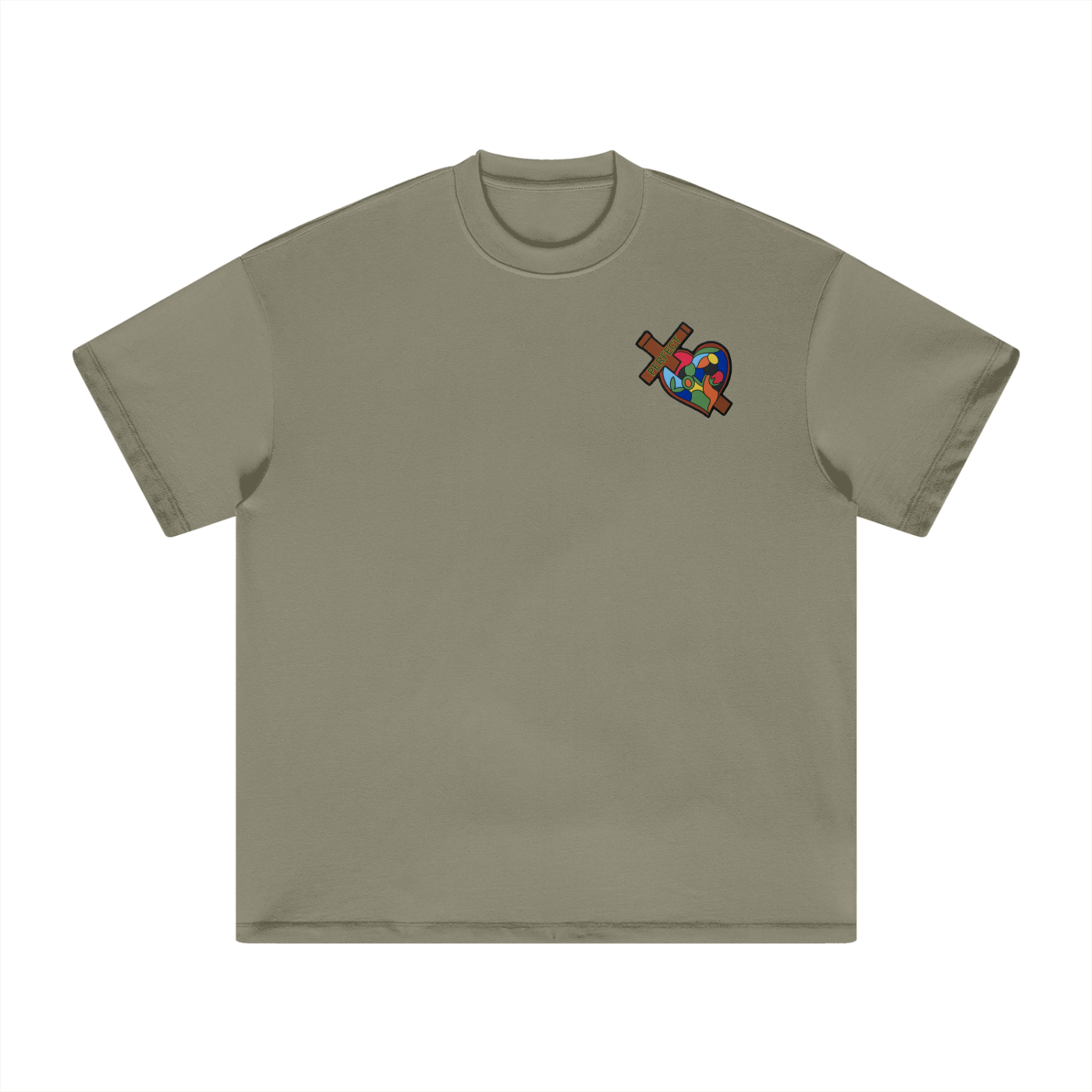 Take Heart! T-Shirt - Neon Lettering & White Globe