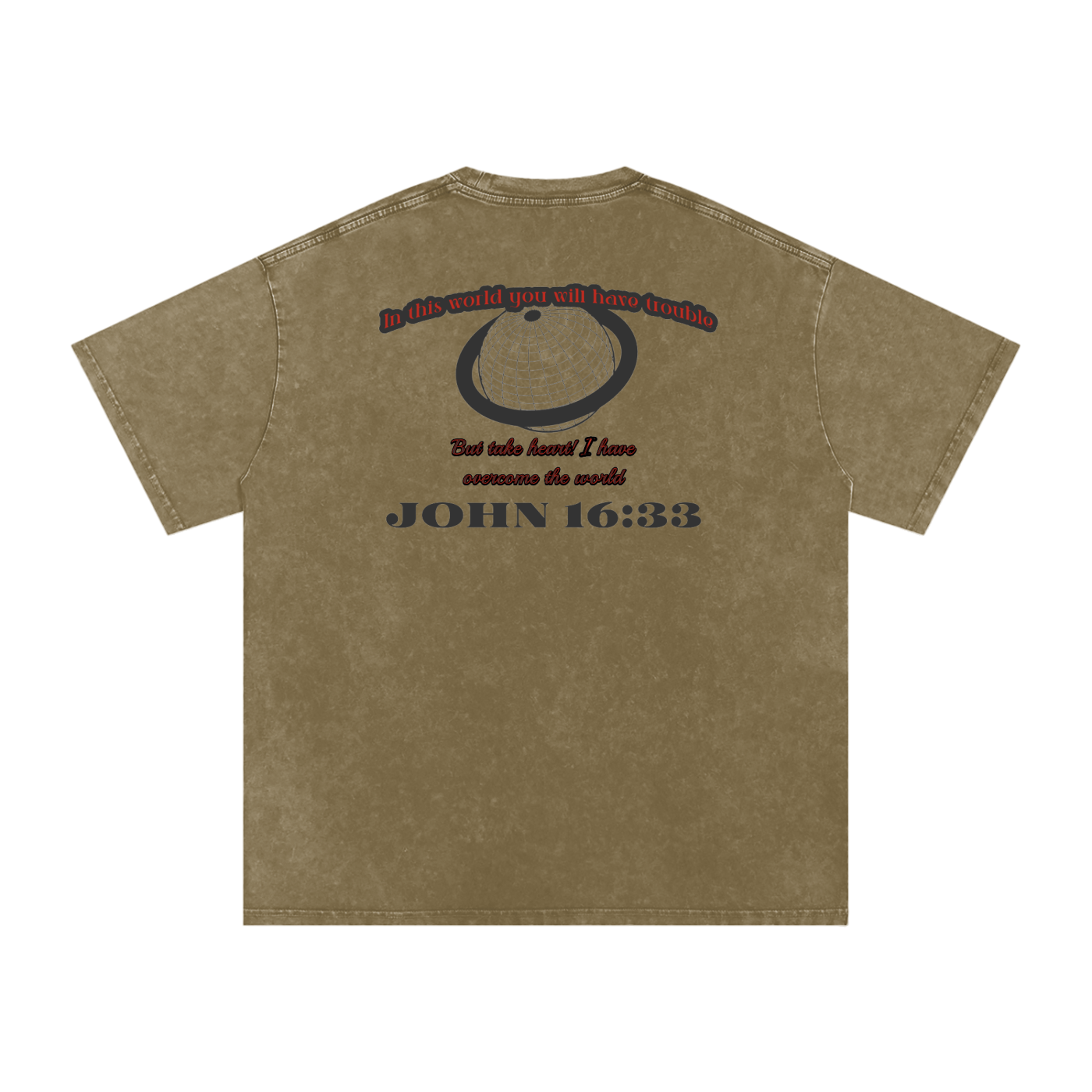 Take Heart! Black Globe (Acid Wash T-Shirt)