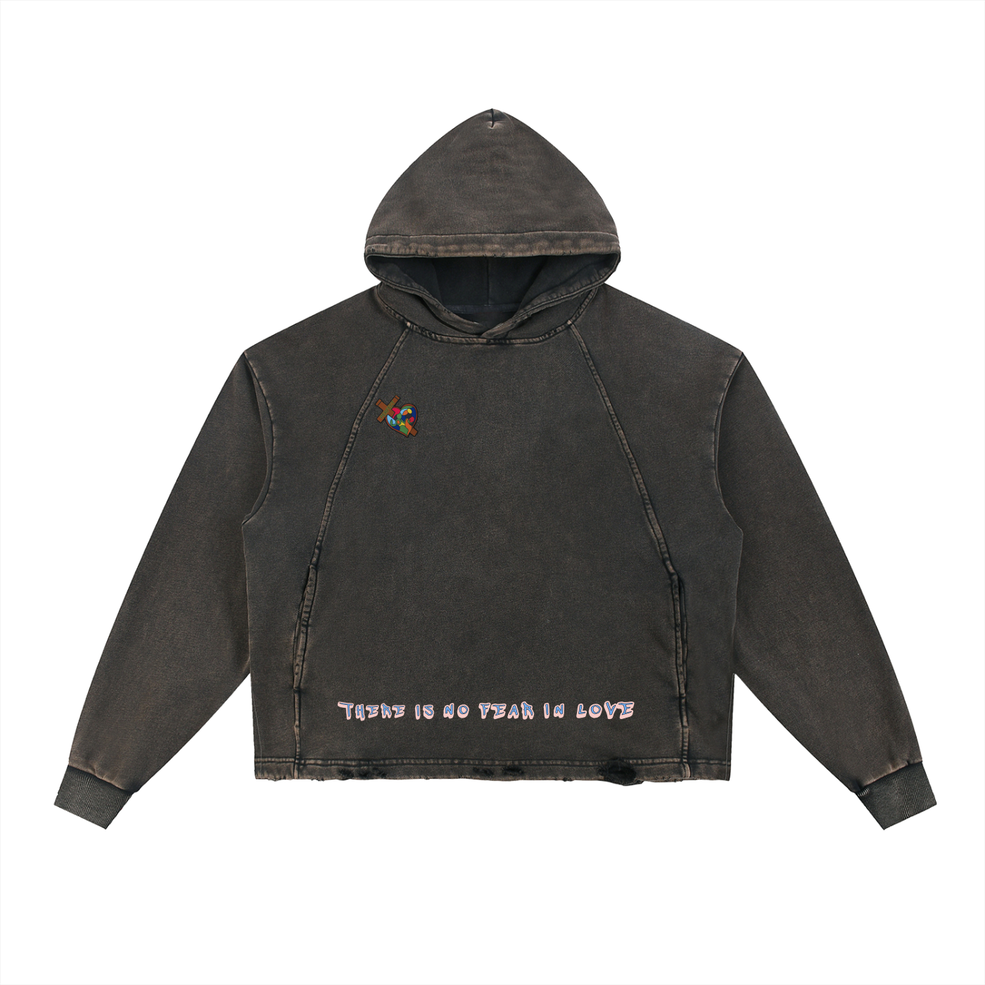 Devoted to God - Vintage Washed Frayed-Hem Hoodie
