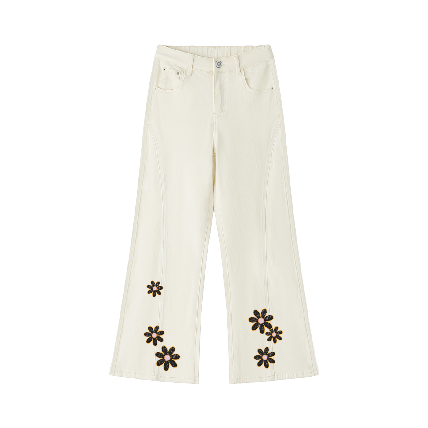 Perfect Love Flowered Women's Flared Leg Jeans
