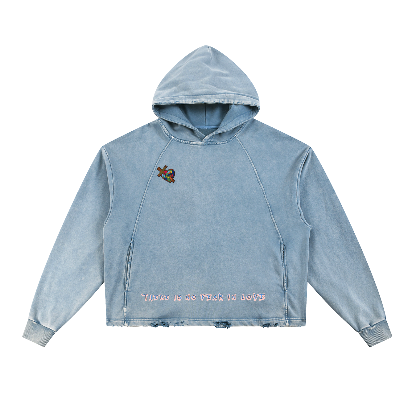 Devoted to God - Vintage Washed Frayed-Hem Hoodie