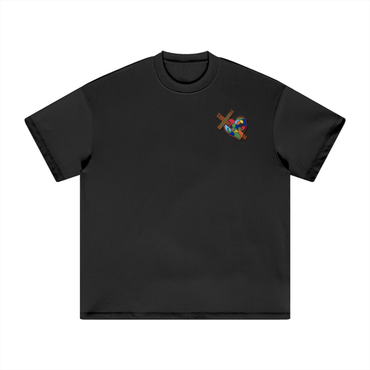 Take Heart! T-Shirt - Neon Lettering & White Globe