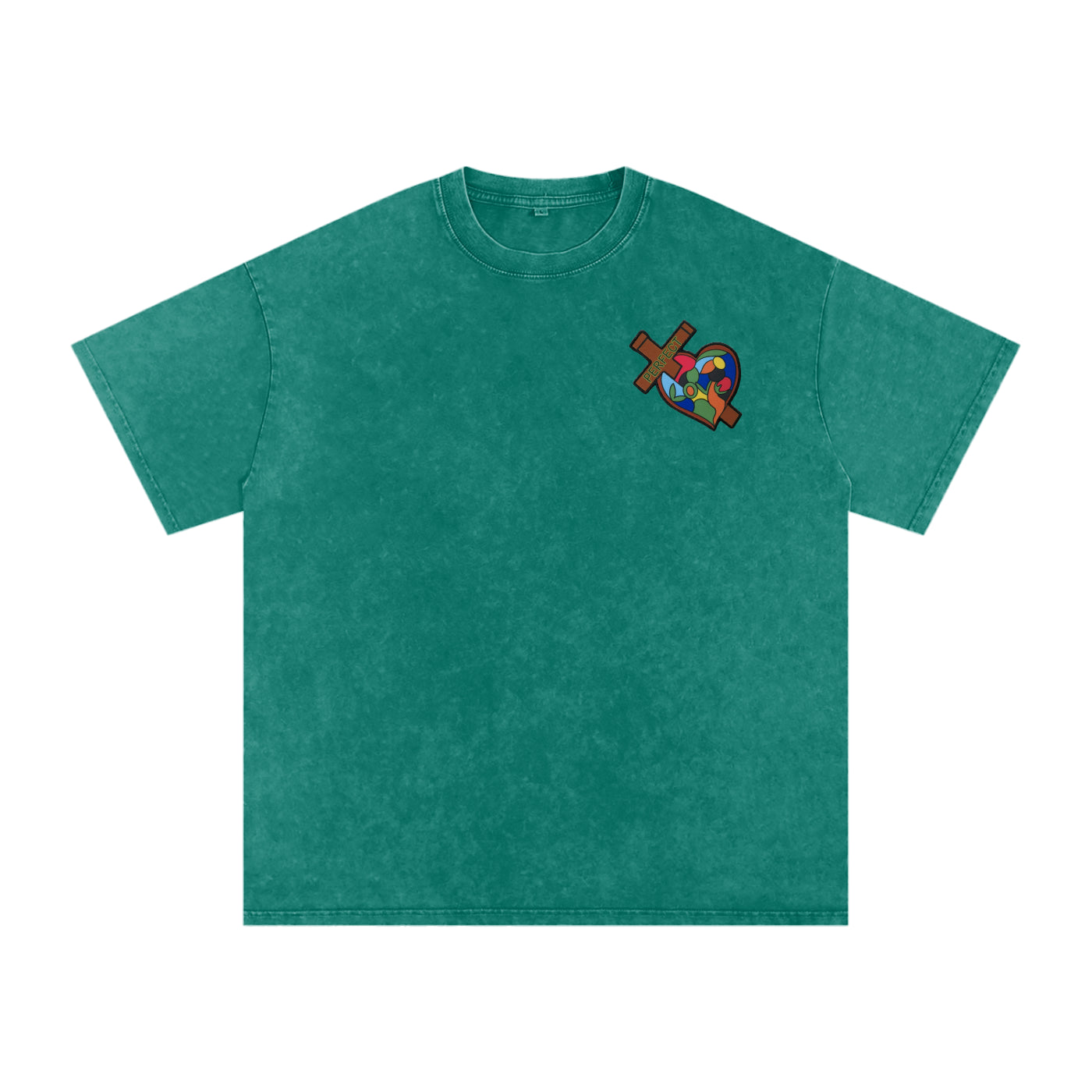 Take Heart! T-Shirt - White Globe (Acid Wash)