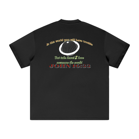 Take Heart! T-Shirt - Neon Lettering & White Globe