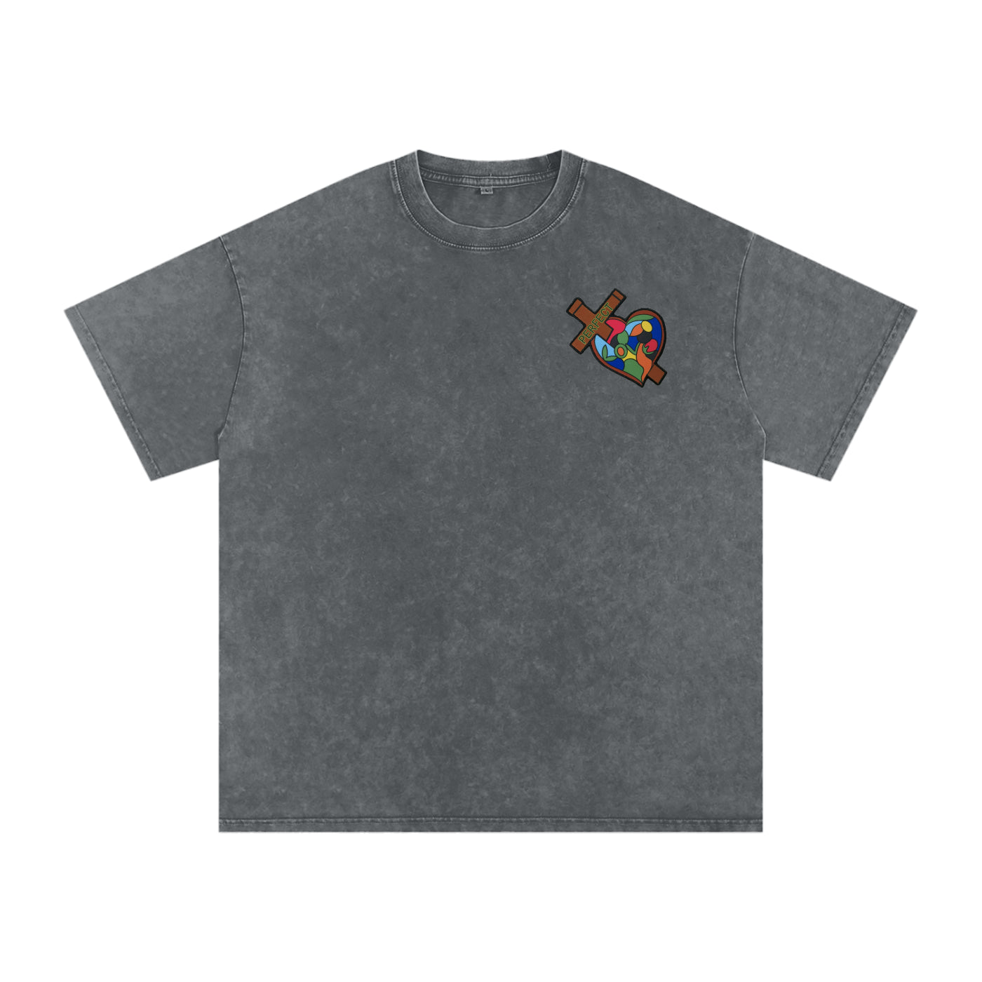 Take Heart! T-Shirt - White Globe (Acid Wash)