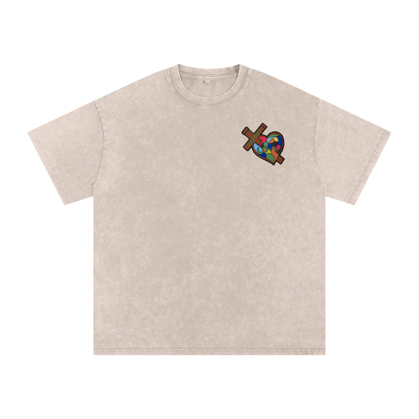 Take Heart! T-Shirt - White Globe (Acid Wash)