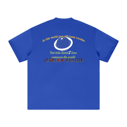 Take Heart! T-Shirt - Neon Lettering & White Globe