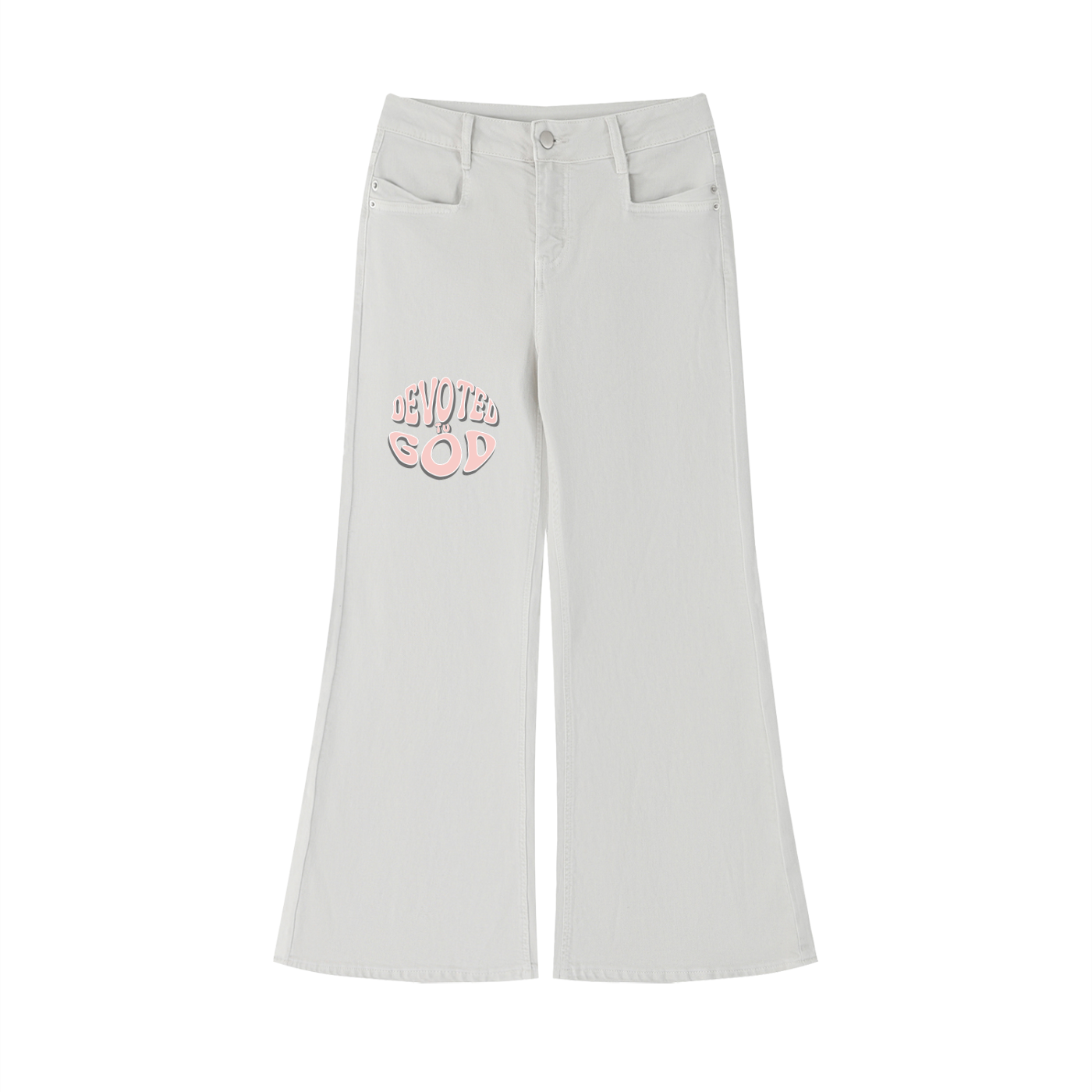 Devoted to God Women's Flared Leg Jeans