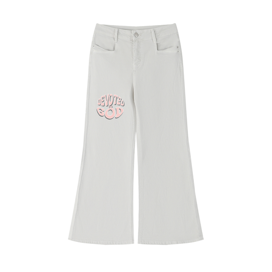Devoted to God Women's Flared Leg Jeans