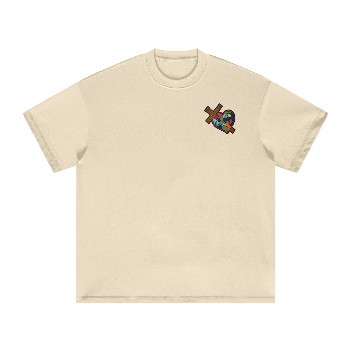 Take Heart! T-Shirt - Neon Lettering & White Globe