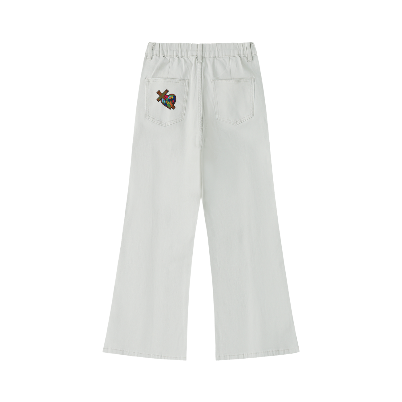 Perfect Love Flowered Women's Flared Leg Jeans